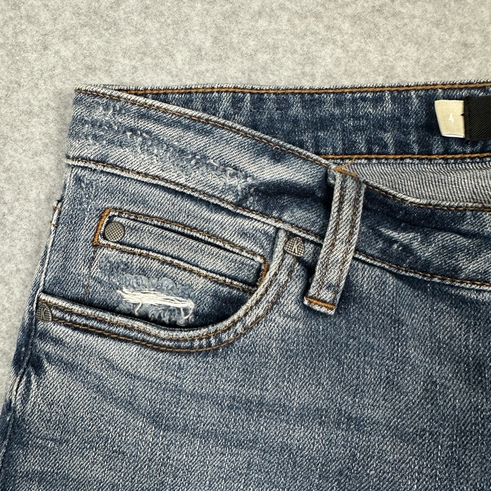 KUT From The Kloth Jeans Womens 4 Catherine Boyfriend Mid Rise Distressed‎ Blue - Picture 5 of 16